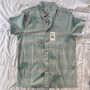 Ben Sherman Original Aqua Palm Tree Shirt - M NWT